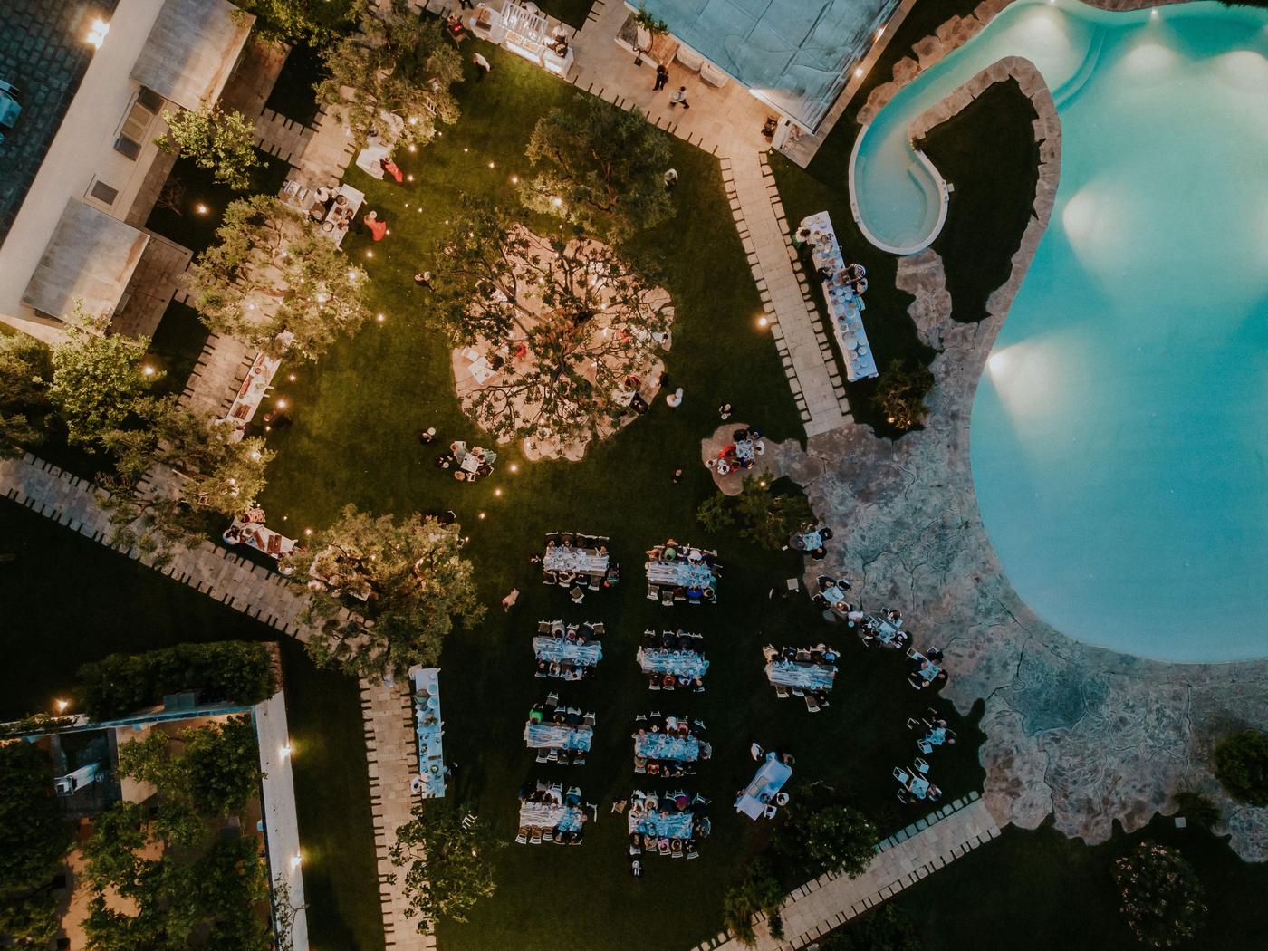 Masseria Don Luigi wedding venue from above, Savelletri, Puglia